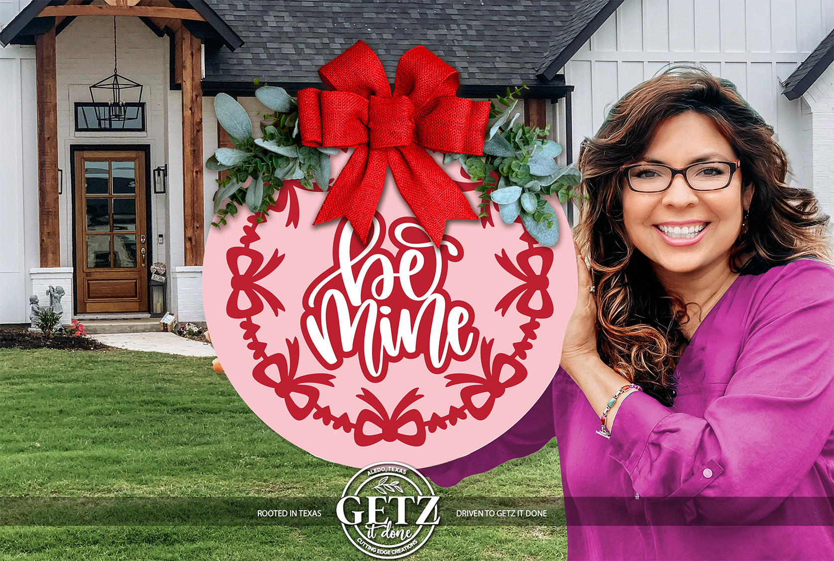 Colgador de puerta de San Valentín con diseño de abejas • Decoración de San Valentín con abejas • Letrero de puerta de San Valentín • Decoración de puerta con abejas de miel • Puerta de entrada de San Valentín