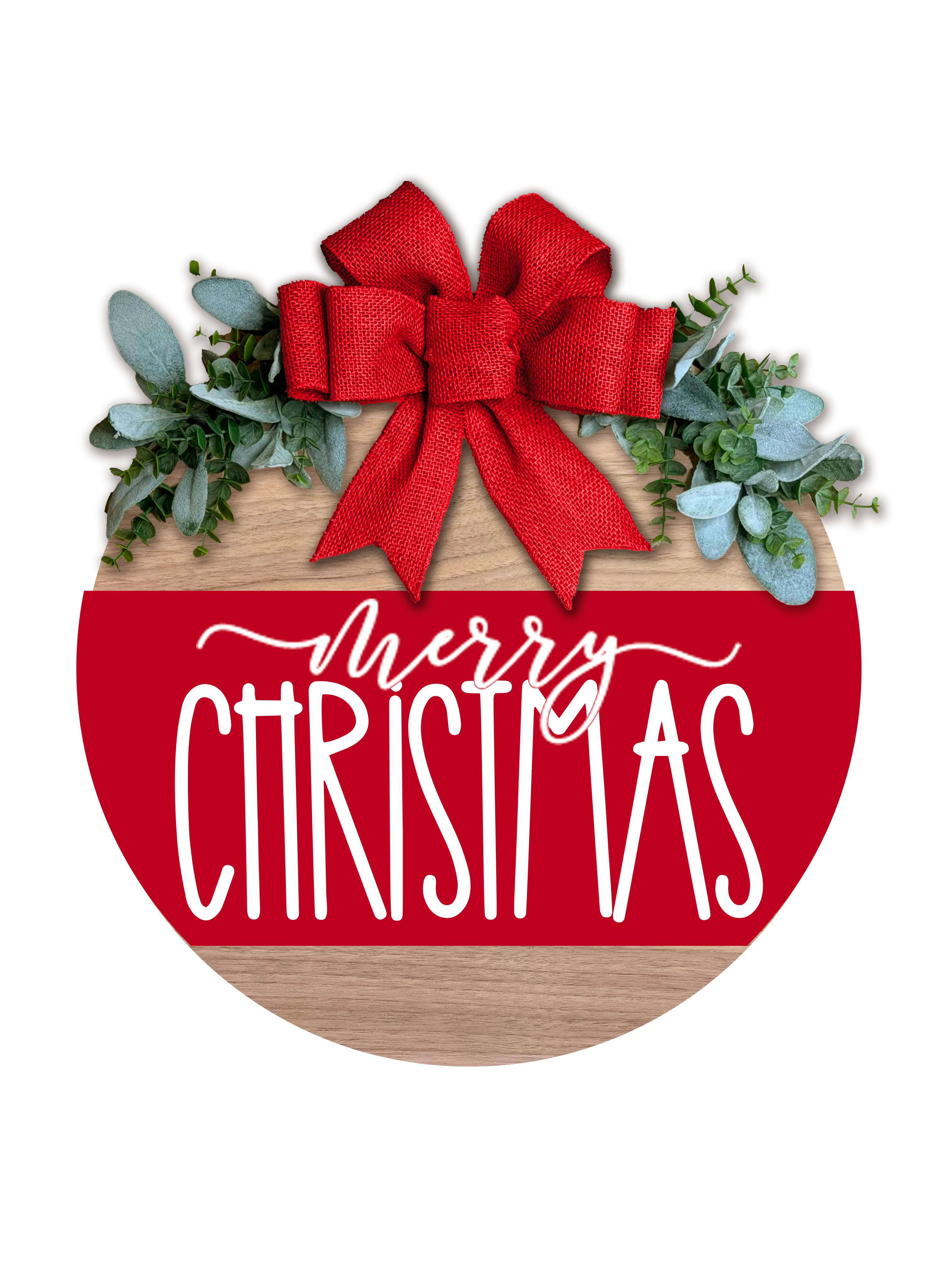 Merry Christmas Door Hanger | Red Christmas Front Door Sign | 3D Layered Wooden Holiday Decor | Farmhouse Christmas Porch Sign | Handmade Gift