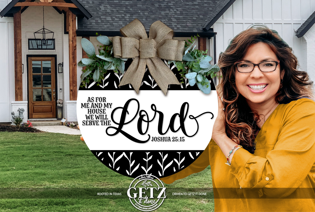 As For Me and My House Door Hanger • Joshua 24:15 Sign • Christian Door Decor • Faith Farmhouse Sign • Bible Verse Decor