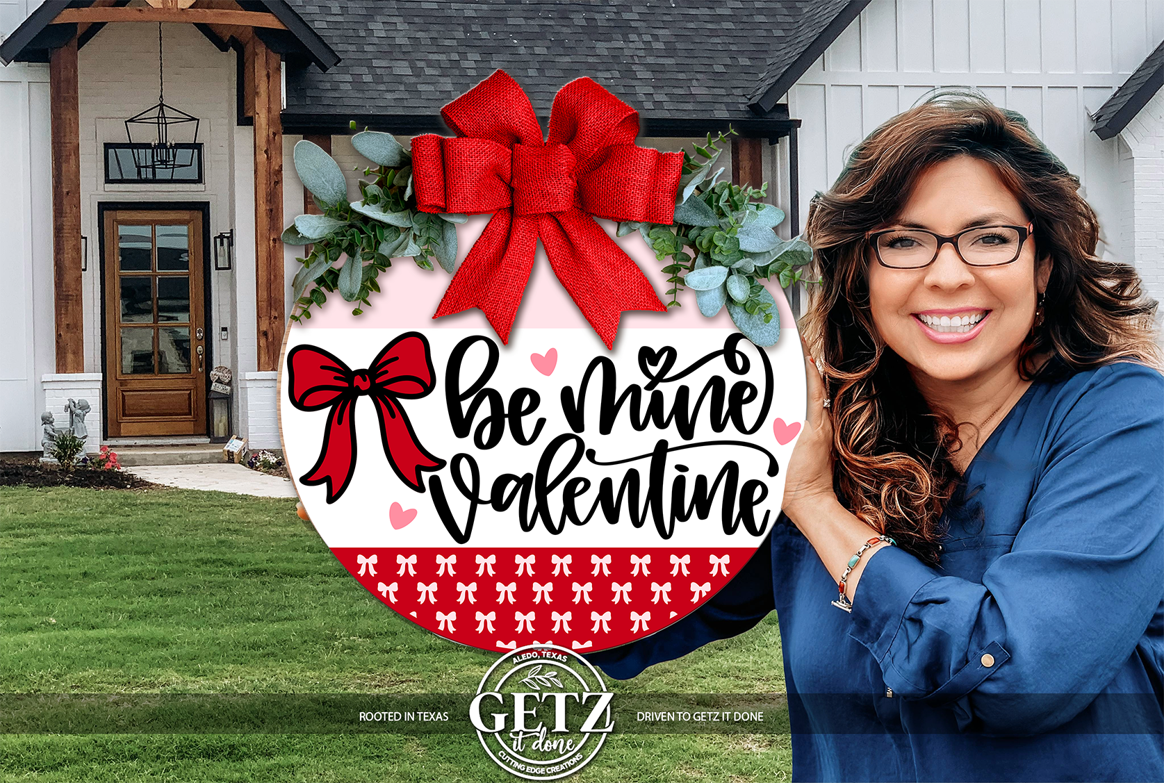 Décoration de porte Saint-Valentin « Sois à moi » • Panneau de porte Saint-Valentin • Décoration de porte Saint-Valentin avec nœud rouge • Décoration de porte Saint-Valentin • Décoration de porte « Amour »