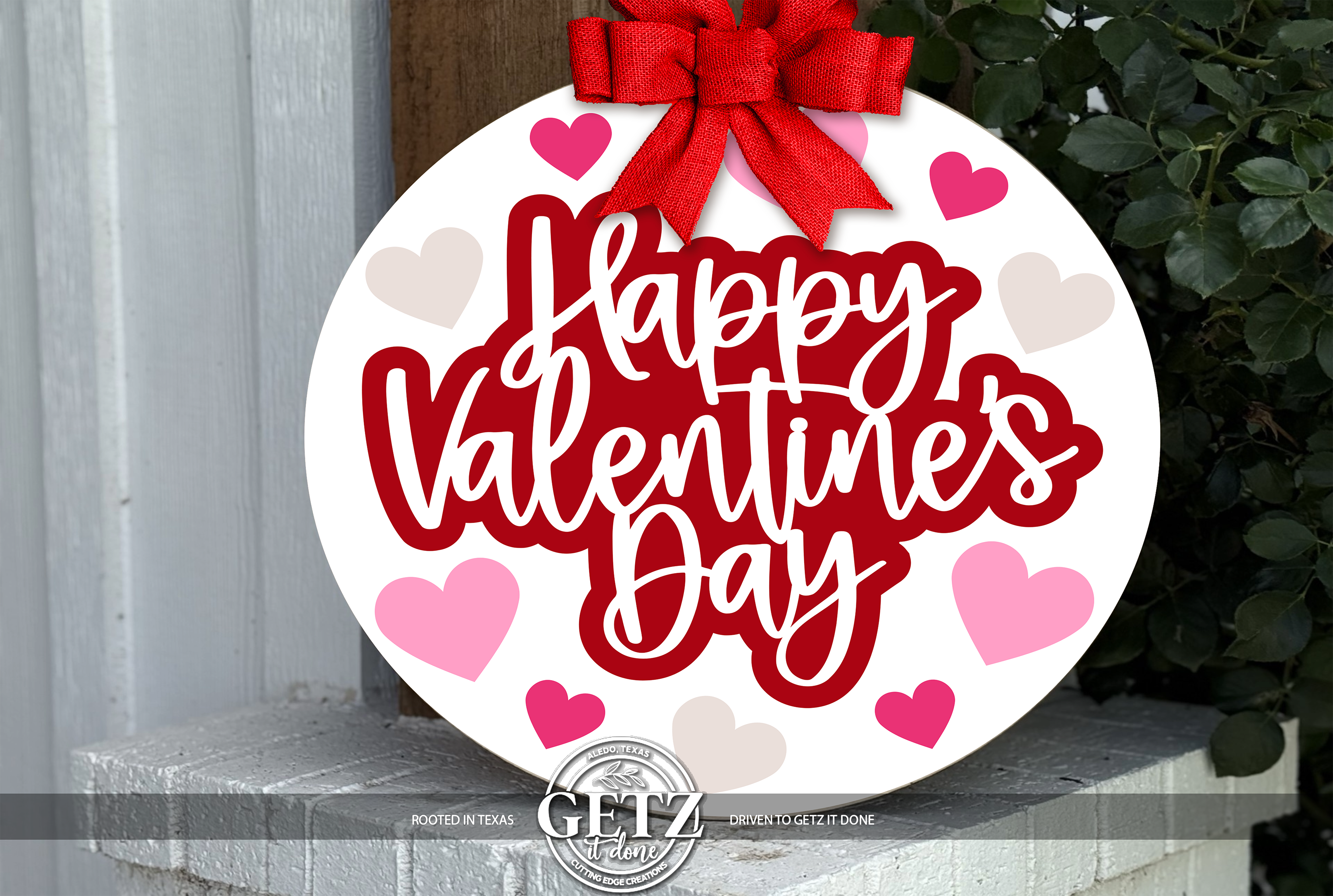 Décoration de porte pour la Saint-Valentin • Panneau rouge pour la Saint-Valentin • Décoration de porte en forme de cœur • Panneau de bienvenue pour la Saint-Valentin