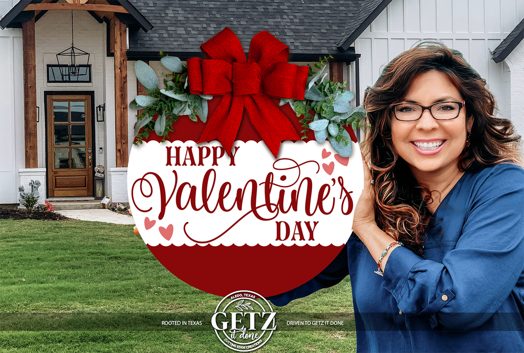 Décoration de porte pour la Saint-Valentin • Panneau rouge pour la Saint-Valentin • Décoration de porte en forme de cœur • Panneau de bienvenue pour la Saint-Valentin