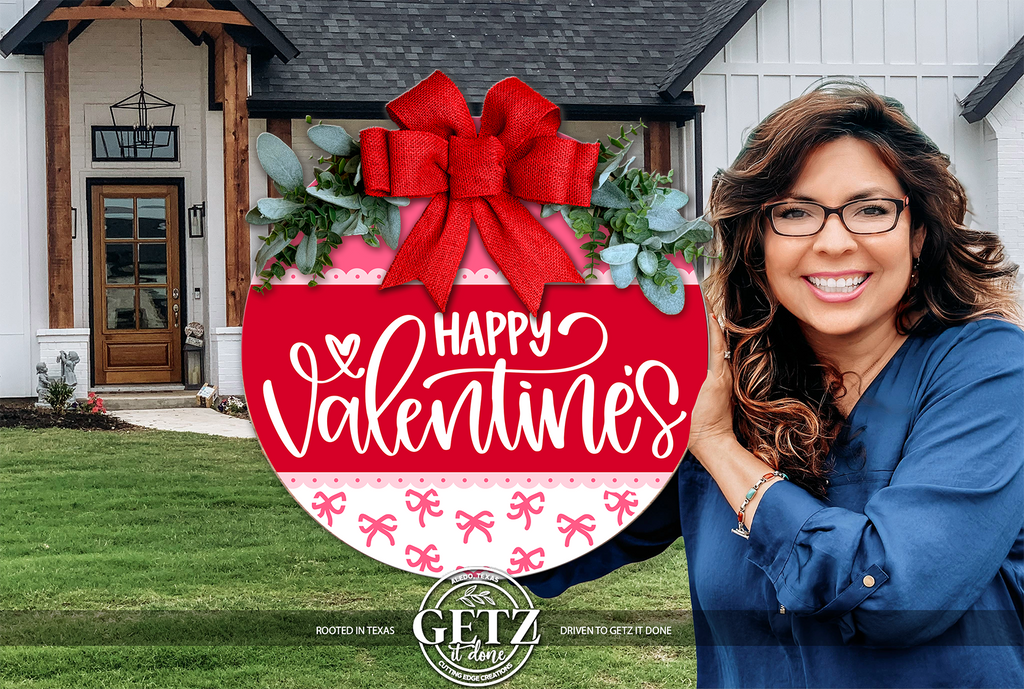 Décoration de porte « Joyeuse Saint-Valentin » | Décoration rouge et rose pour la Saint-Valentin | Panneau de porte avec nœud en forme de cœur | Panneau en bois 3D à plusieurs niveaux | Cadeau fait main | Décoration d'hiver pour la maison