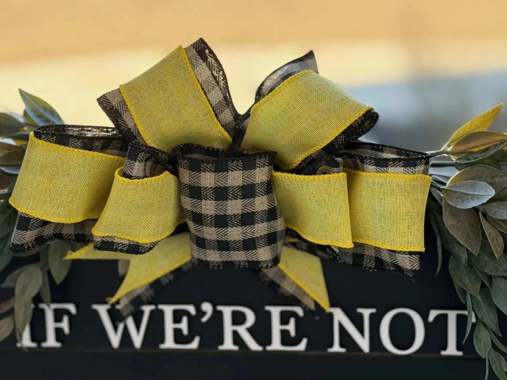 If We're Not Home Check the Rink Door Sign, Door Wreath