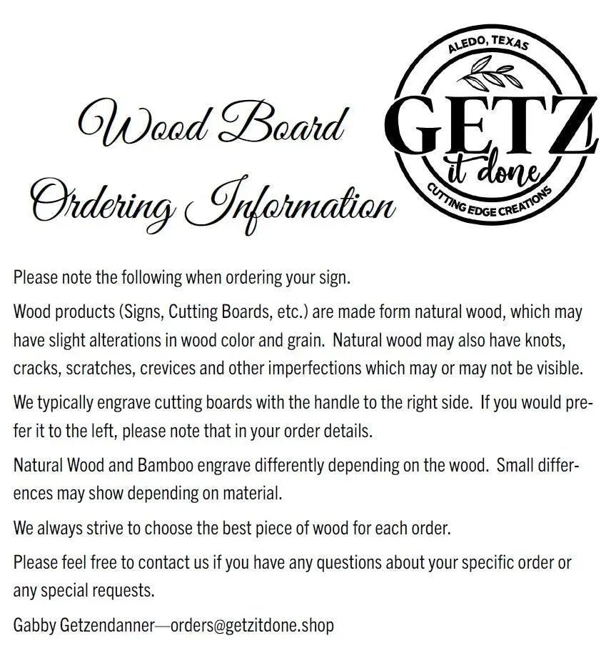 Funny Chicken Cutting Board | Bamboo Kitchen Board with Cork Runners | Farmhouse Décor | Chicken Lover Gift | Rustic Farm Humor - 3D Layered Wood Door Sign by Getz It Done Studio