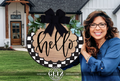 Hello Door Hanger | 3D Layered Wood Sign | Black and White Buffalo Check Front Door Decor | Rustic Farmhouse Welcome Sign | Housewarming Gift