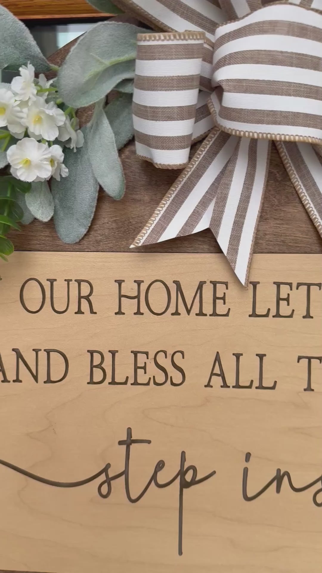 In Our Home Let Love Abide 3D Layered Wood Door Sign | Farmhouse Welcome Sign