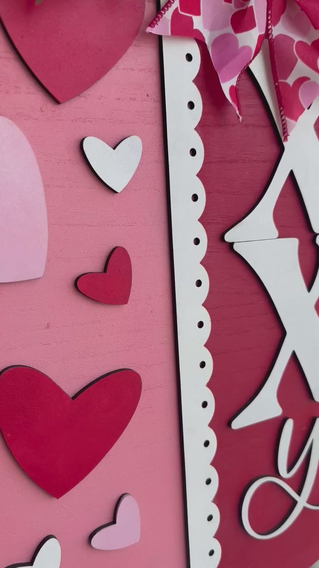 Colgador de puerta de San Valentín con diseño de abejas • Decoración de San Valentín con abejas • Letrero de puerta de San Valentín • Decoración de puerta con abejas de miel • Puerta de entrada de San Valentín