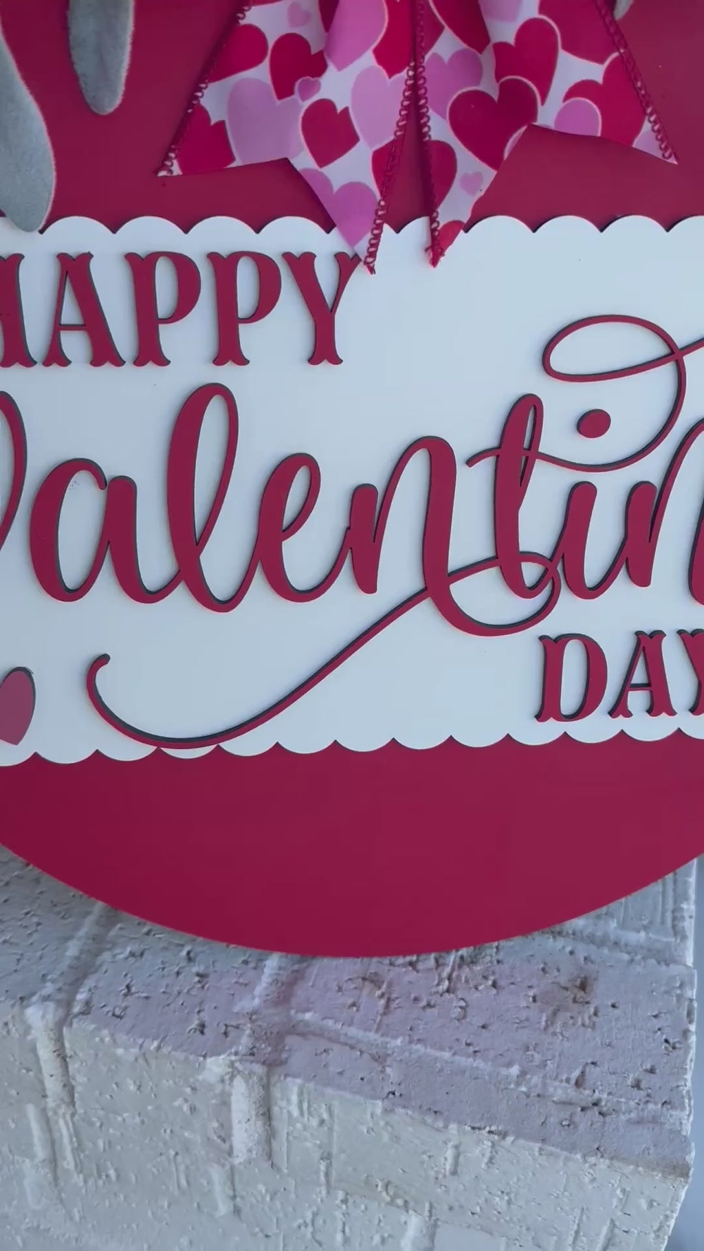 Décoration de porte pour la Saint-Valentin • Panneau rouge pour la Saint-Valentin • Décoration de porte en forme de cœur • Panneau de bienvenue pour la Saint-Valentin