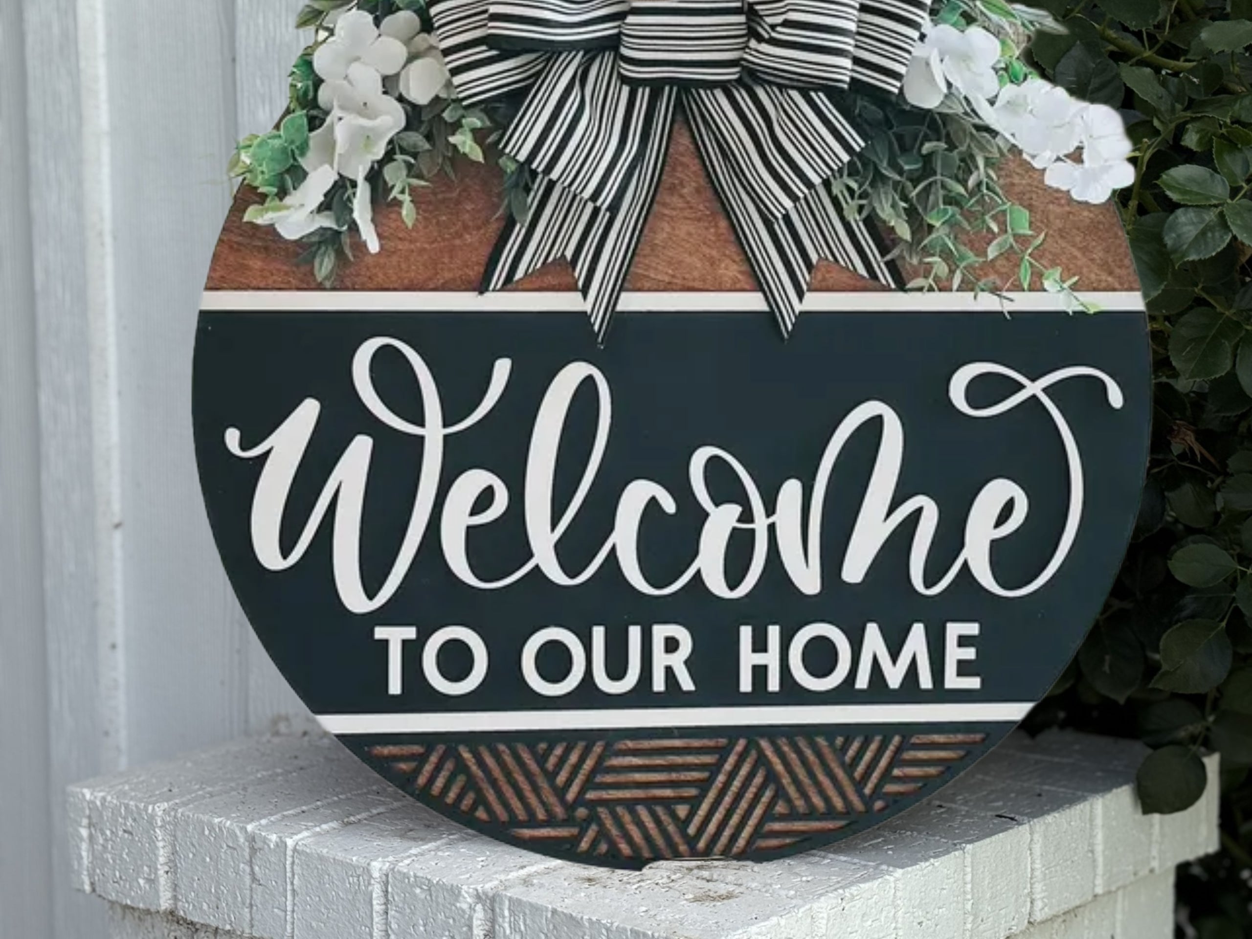 The Grandkids Spoiled Here Wooden Sign is a rustic farmhouse door hanger with charming accents, perfect as a handmade grandparent gift or porch and entryway decor.